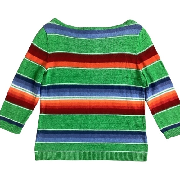 Linen Blend 3/4 Sleeve Blouse Top Sz Small - Picture 7 of 9